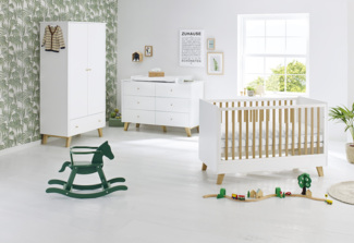 Pinolino 'Pan' 3-tlg. Babyzimmer-Set weiß, breit