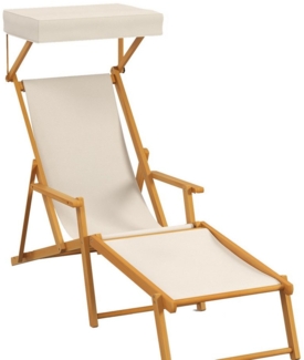 COSTWAY Gartenliege, 1 St, Sonnenliege mit Dach, aus Holz, verstellbar