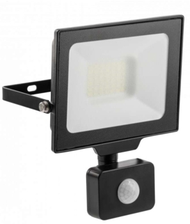 30w LED Flutlicht Strahler für den Außenbereich IP65 mit Bewegungsmelder in schwarz Eckig|Neutralweiß