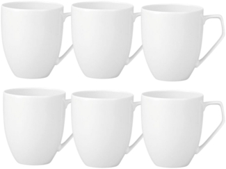 Rosenthal Geschirr-Set TAC Gropius Weiss Becher mit Henkel 0,36 l Set6, Porzellan