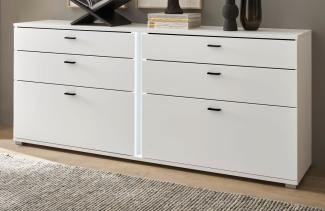 Sideboard Bellport in weiß matt 200 cm