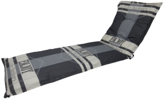 Madison 'F331' Rollliegenauflage, Baumwollmischgewebe, grau, 200 x 60 x 8 cm