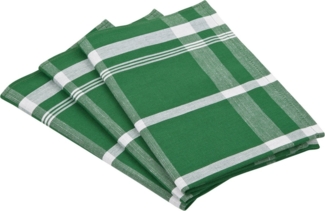 ROSS Geschirrtuch Exclusiv, (Set, 3-tlg), Blockkaro, 50% Baumwolle, 50% Leinen, 50x70 cm