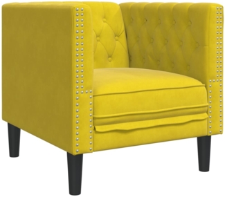 vidaXL Chesterfield-Sessel Gelb Samt 372679