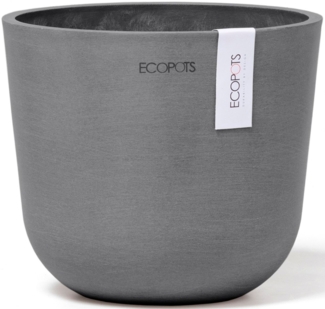 ECOPOTS Blumentopf Oslo Mini 16 Grau, für den Innenbereich