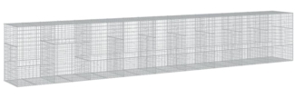 vidaXL Gabione mit Deckel 900x100x150 cm Verzinktes Eisen 3295221