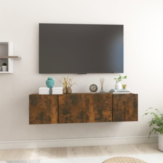 TV-Wandschränke 2 Stk. Räuchereiche 60 x 30 x 30 cm