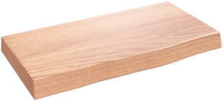vidaXL Wandregal Hellbraun 40x20x4 cm Massivholz Eiche Behandelt 363624