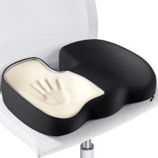 Orthopädisches Memory Sitzkissen Schwarz Large für