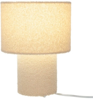 näve Tischleuchte Fluffy, ohne Leuchtmittel, fluffiger Plüschbezug, H:31cm D:23cm, Zuleitung mit Kippschalter, E27