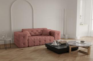 Sofa Designersofa CHANTAL 2-Sitzer in Stoff Opera Velvet Koralle