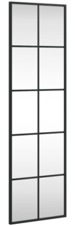 vidaXL Wandspiegel, Metall schwarz, 30x100 cm