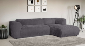 INOSIGN Ecksofa MERID L-Form (257 cm), zeitlos & stilvolles Design, Aufwendig gepolstert, in Cord, Chenille und Struktur