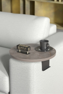 Verstellbarer Sofalehnen-Tabletttisch 10x32 cm Spanplatte/metall/pvc Dekor Gordion 89321995 [en. casa]