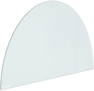 vidaXL Funkenschutzplatte Glas Halbrund 800x500 mm 324109