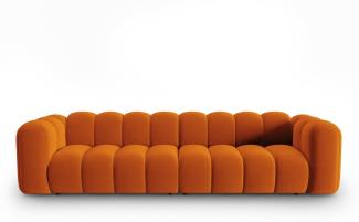 Micadoni Modulares Sofa Lupine 4-Sitzer Samtstoff Terrakotta