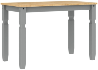 vidaXL Esstisch Corona Grau 112x60x75 cm Massivholz Kiefer 4005715