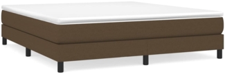 vidaXL Boxspringbett mit Matratze Dunkelbraun 180x200 cm Stoff 3144096
