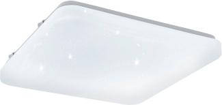 Eglo 97881 LED Deckenleuchte FRANIA-S mit Kristallen weiß 10W L:28cm B:28cm H:7cm