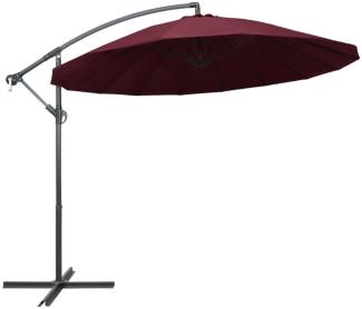 vidaXL Ampelschirm Burgunderrot 3 m Aluminium-Mast