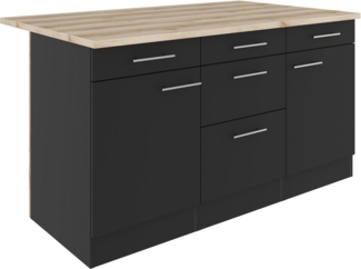 OPTIFIT Kücheninsel Optifit, Breite 150 cm, 2 Türen, 3 Schubkästen, 2 Auszüge