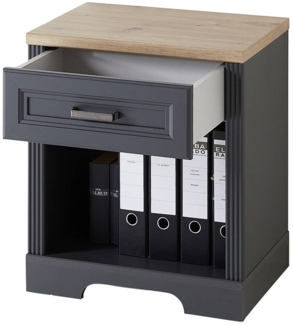 Büro Rollcontainer JÜLICH-36 in Graphit mit Artisan Eiche Nb, B/H/T: ca. 54/62/39 cm