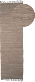 carpetfine Teppich Kelim Chindi uni, auch als Läufer, rechteckig, Höhe: 5 mm, Wendeteppich, reine Baumwolle, handgewebt, Uni-Farben, mit Fransen