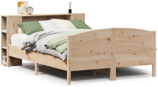 vidaXL Massivholzbett mit Regal ohne Matratze 150x200 cm Kiefer 3323062
