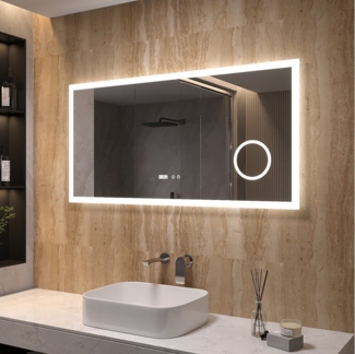 AQUABATOS LED-Lichtspiegel LED Badspiegel Spiegel Badezimmer mit Beleuchtung 120x60 cm