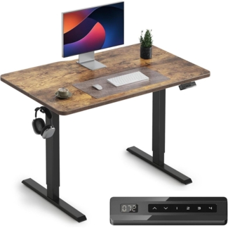 Höhenverstellbarer Elektrischer Schreibtisch 100x60cm Stahl T-Beine