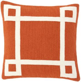 Casa Padrino Designer Zierkissen Orange 50 x H. 50 cm - Luxus Kissen