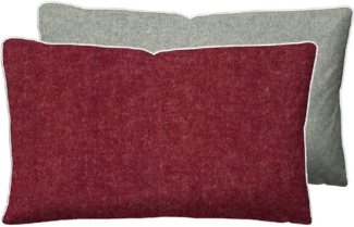 biberna Melange-Flanell Kopfkissenbezug 0840500 MELANGE UNI, burgunder, 1x 40x60 cm