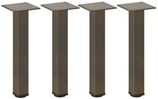 vidaXL Couchtischbeine 4 Stk. Naturstahl 42-44 cm Stahl 4012455