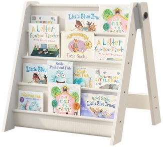 radelldar Bücherregal Kinderregal klein für Kinder montessori,58 x 53 x 58 cm, klappbar/fest