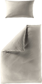 BIERBAUM Bettwäsche 4129, Musselin, 2 teilig, Musselin, 100 % Baumwolle, pflegeleicht, bügelfrei