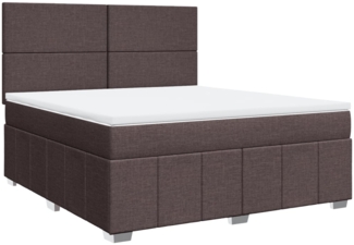 vidaXL Boxspringbett mit Matratze Dunkelbraun 180x200 cm Stoff 3291743