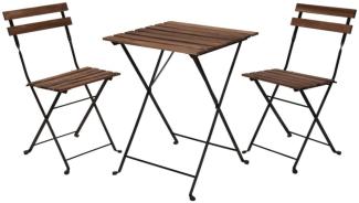 ProGarden Bistro-Set 3-tlg. Schwarz