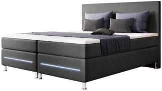 Boxspringbett Simple 90x200 H4 Grau