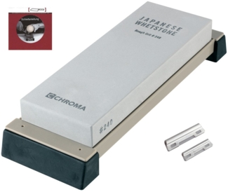 Chroma Schleifstein 240 + Schleifhilfe + Schleifanleitung