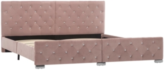 vidaXL Bettgestell Rosa Stoff 180x200 cm [286828]