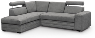 MOEBLO Ecksofa JACKSON, Verstellbaren Kopfstützen, Eckcouch Wohnlandschaft Sofa mit Ottomane Eckgarnitur Polsterecke, - (BxHxT): 250x88x205 cm