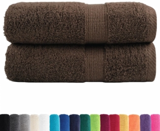 vidaXL Premium-Gästetücher SOLUND 2 Stk. Braun 30x50 cm 600 g/m² 137230