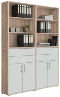 BMG Möbel Aktenschrank Tabor (Set 20, Büroschrank mit Metallgriffen) Made in Germany