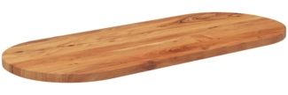 vidaXL Tischplatte 140x60x2,5 cm Oval Massivholz Akazie 370091