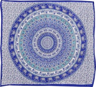 Guru-Shop Tagesdecke Indisches Mandala Tuch, Wandtuch, Tagesdecke..