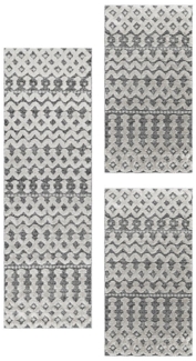 SIMPEX24 Hochflor-Bettumrandung Boho-Design, Höhe 20 mm, (Bett-Set, 3-tlg, Bettvorlage), Schlafzimmer Teppich Bettumrandung Läufer Set 3 teilig