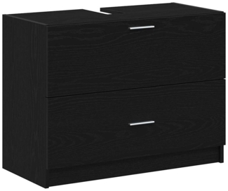 vidaXL Waschtischschrank Schwarze Eiche 78 x 37 x 59 cm Holzwerkstoff 868832