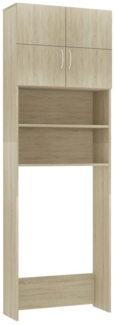 DOTMALL Waschmaschinenumbauschrank Waschmaschinenschrank Sonoma-Eiche 64x25,5x190 cm Holzwerkstoff