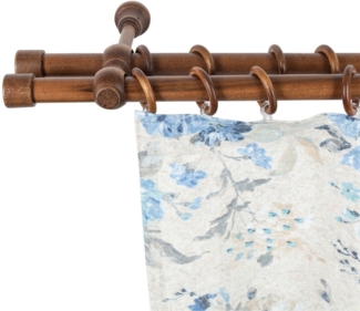 SN DECO GROUP Gardinenstange Cafiro, 2-läufig, Fixmaß, mit Bohren, verschraubt, Holzwerkstoff, 28 mm, Holz, verschiedene Längen und Farben, Komplettset