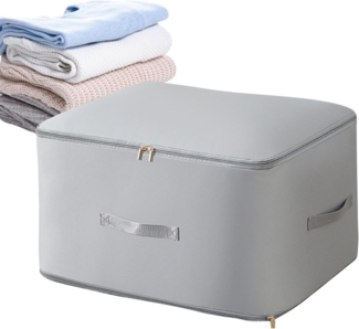 Generic Aufbewahrungsbox Deckentaschen Set Grau – Organizer für Bettdecken & Kleidung (Aufbewahrungs-Organizer Set für Bettwäsche und Textilien, Aufbewahrungstaschen für Kleidung und Bettdecken), Faltbar, wasserabweisend, mit verstärkten Tragegriffen